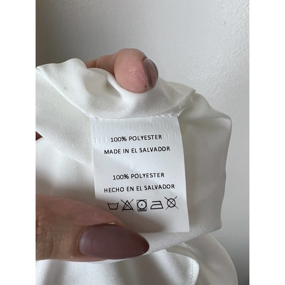 NEW Rodner Figueroa Puff Sleeve Dress XS Ruffle Mini Red Dot Geometric Print - Picture 11 of 12